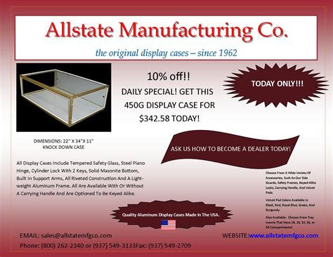 allstate sheet metal|all state display cases.